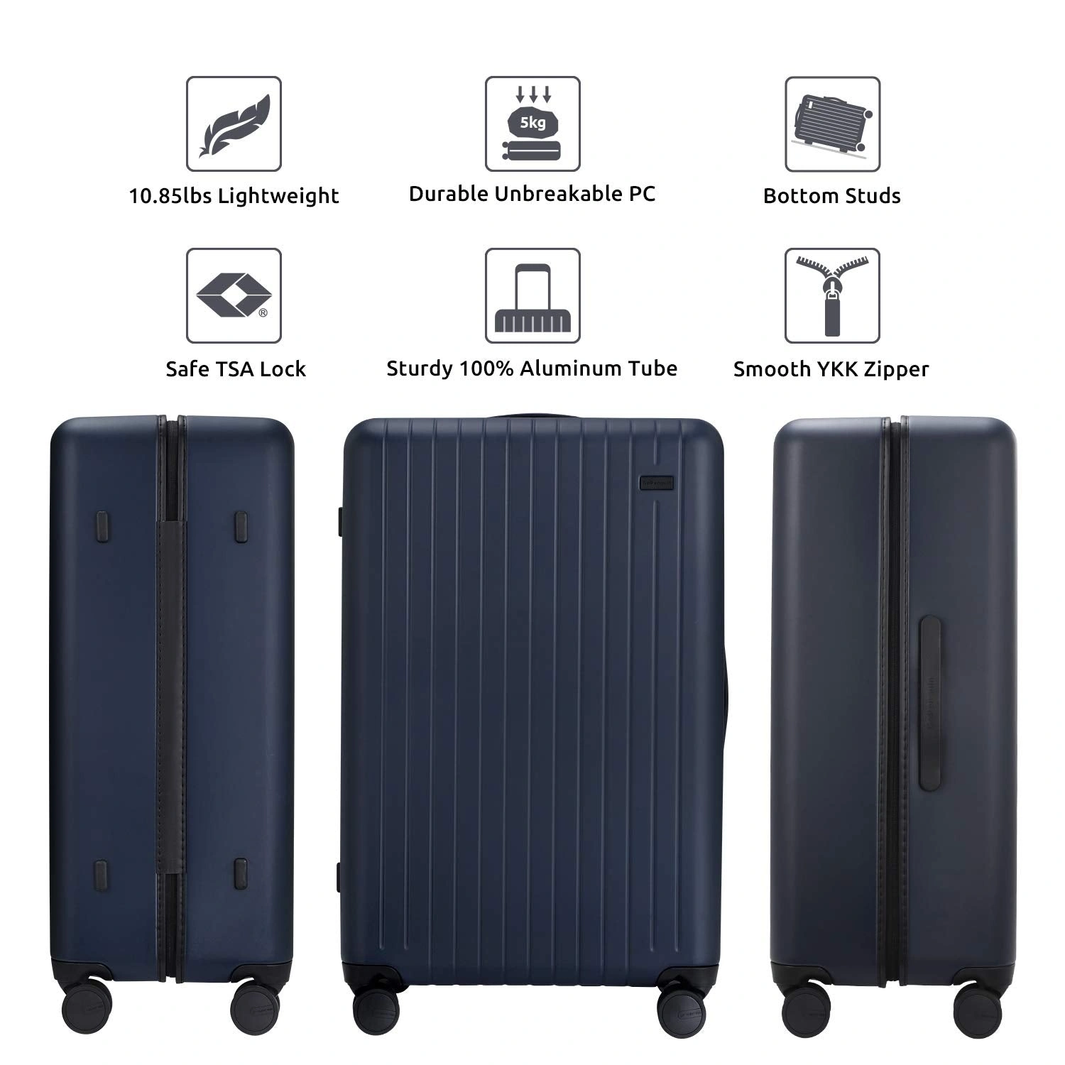 Skybound 24 26 Inch Spinner Suitcase Medium Blue Travel Ready